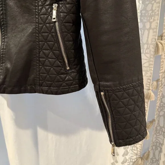 Lulus Black Vegan Leather Moto Jacket - Picture 2 of 14